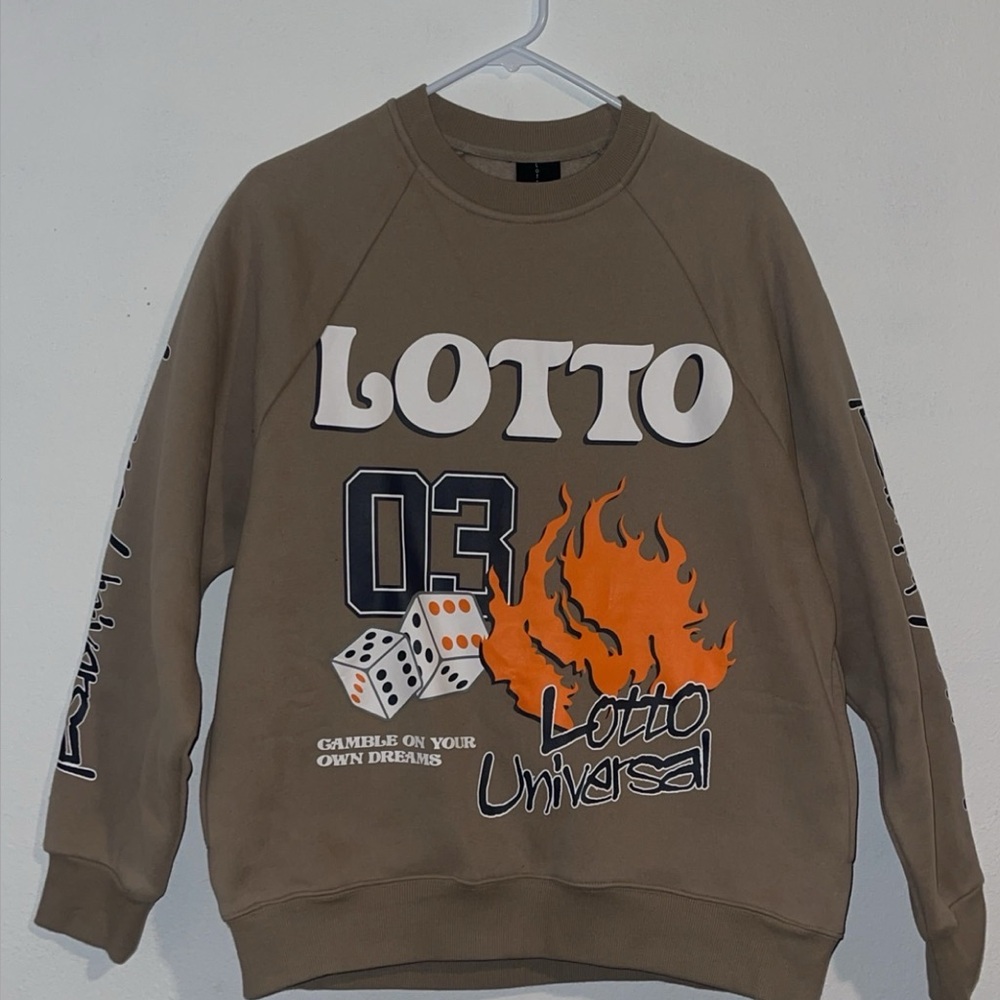Gambl Universal Tan Graphic Crewneck Sweater